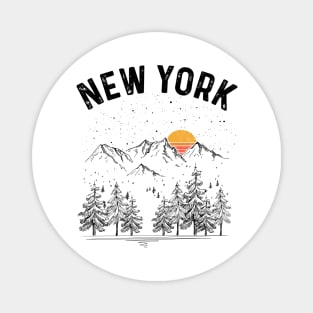 New York State Vintage Retro Magnet